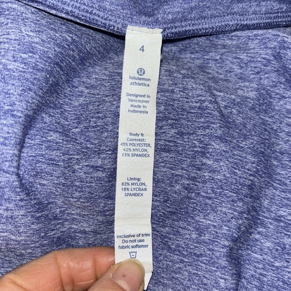 Lululemon Hooded Stride Jacket Heathered Royalty in lavender size 4 - Picture 4 of 5